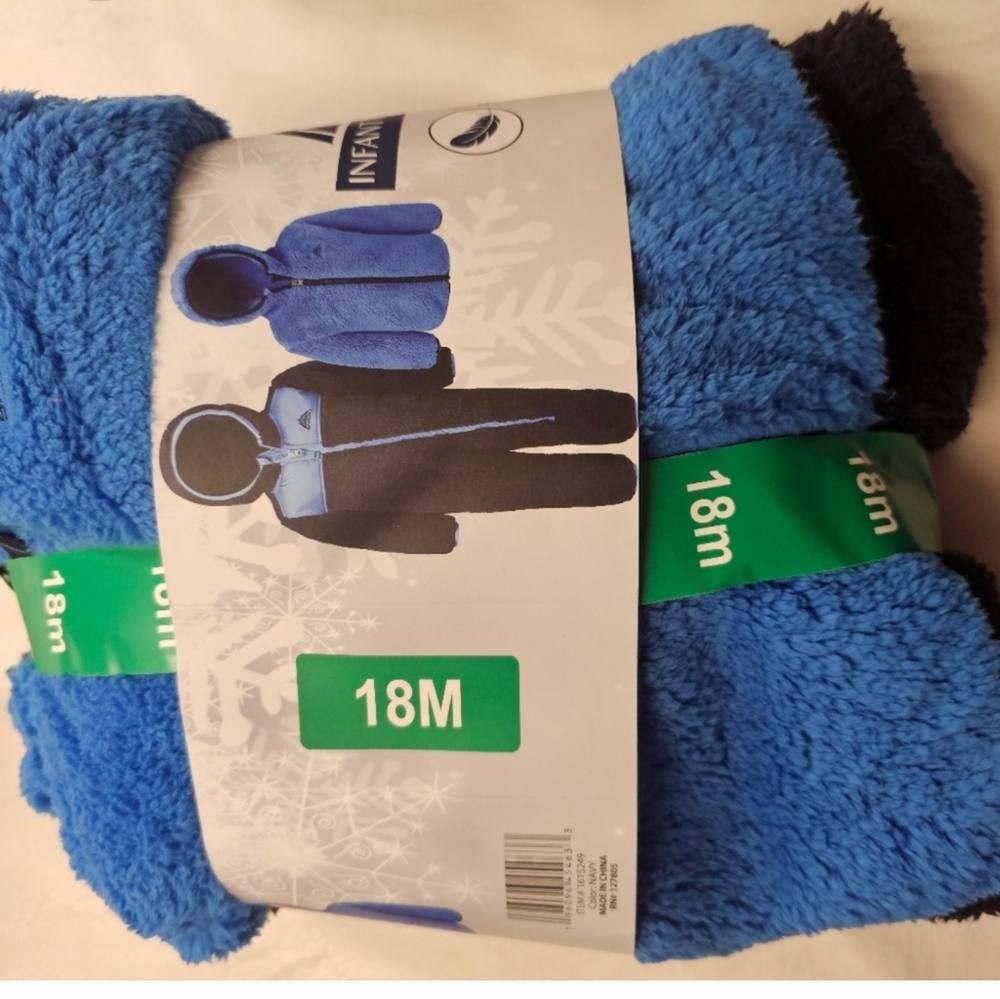 Snozu Infant 2-2-piece Fleece SetS BUNDLE, Blue nwt 9-12M-18m - Picture 2 of 11